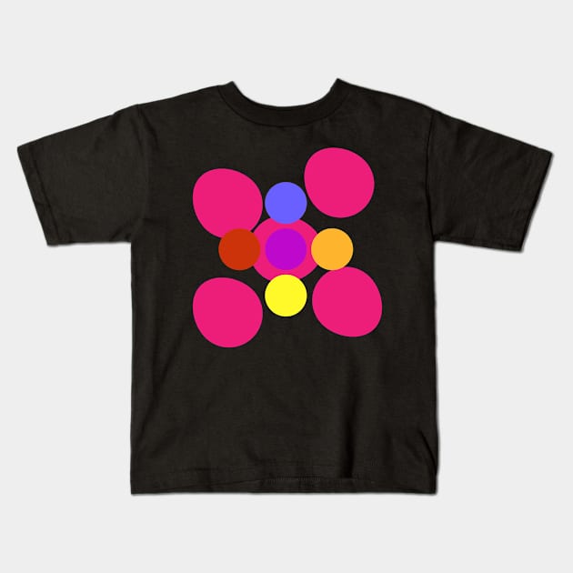 Colorful Circle Kids T-Shirt by enflow